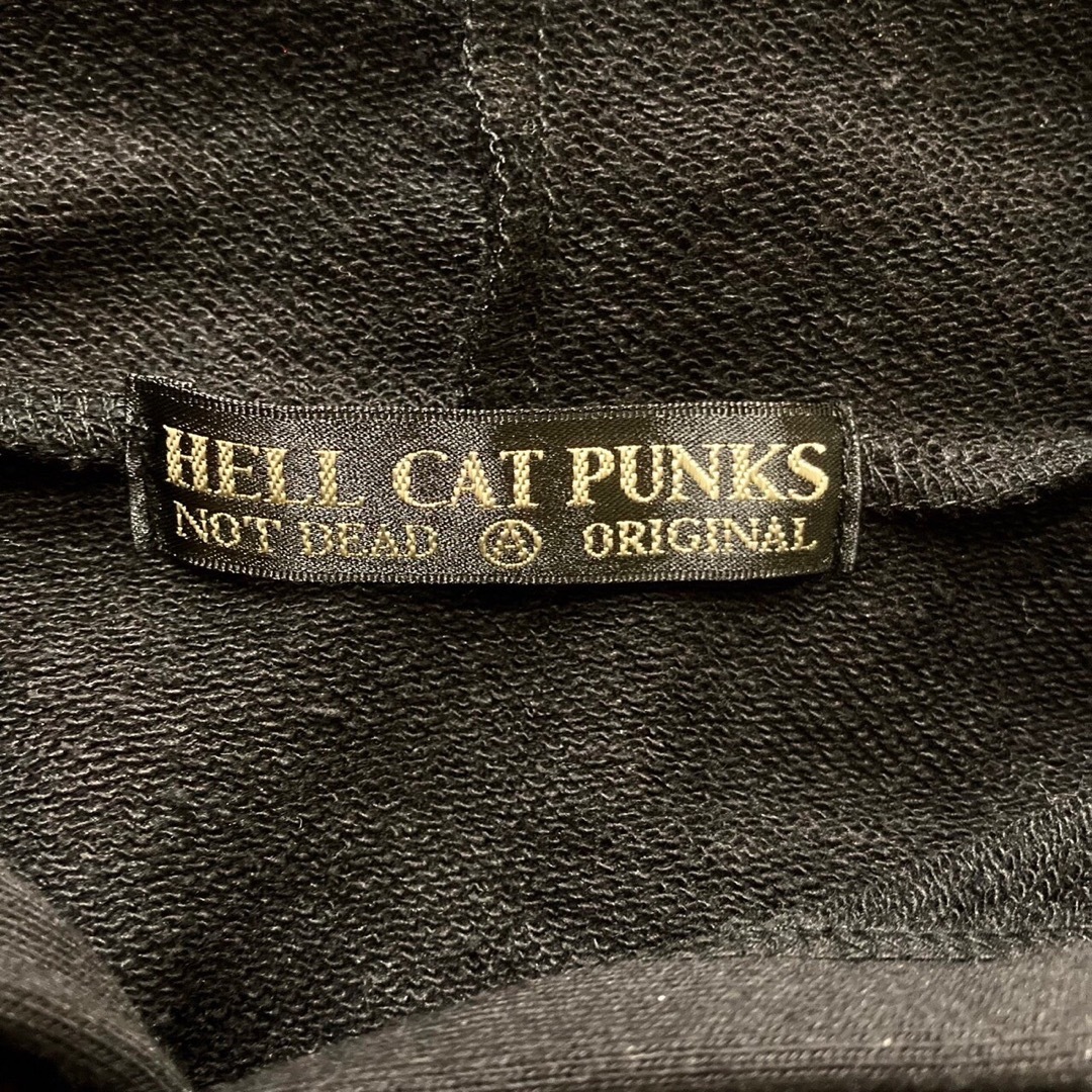 HELLCATPUNKS(ヘルキャットパンクス)の美品 HELL CAT PUNKS コウモリ 羽根付きパーカー 角＆牙フード レディースのトップス(パーカー)の商品写真