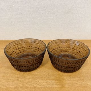 イッタラ(iittala)の廃盤色　イッタラ　カステヘルミ　ボウル　サンド　2個セット(食器)