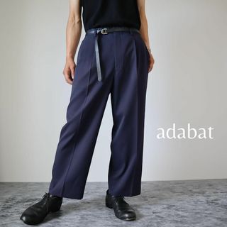 アダバット(adabat)の【adabat】2タック ワイド とろみ サテンスラックス レトロ 刺繍 W36(スラックス)