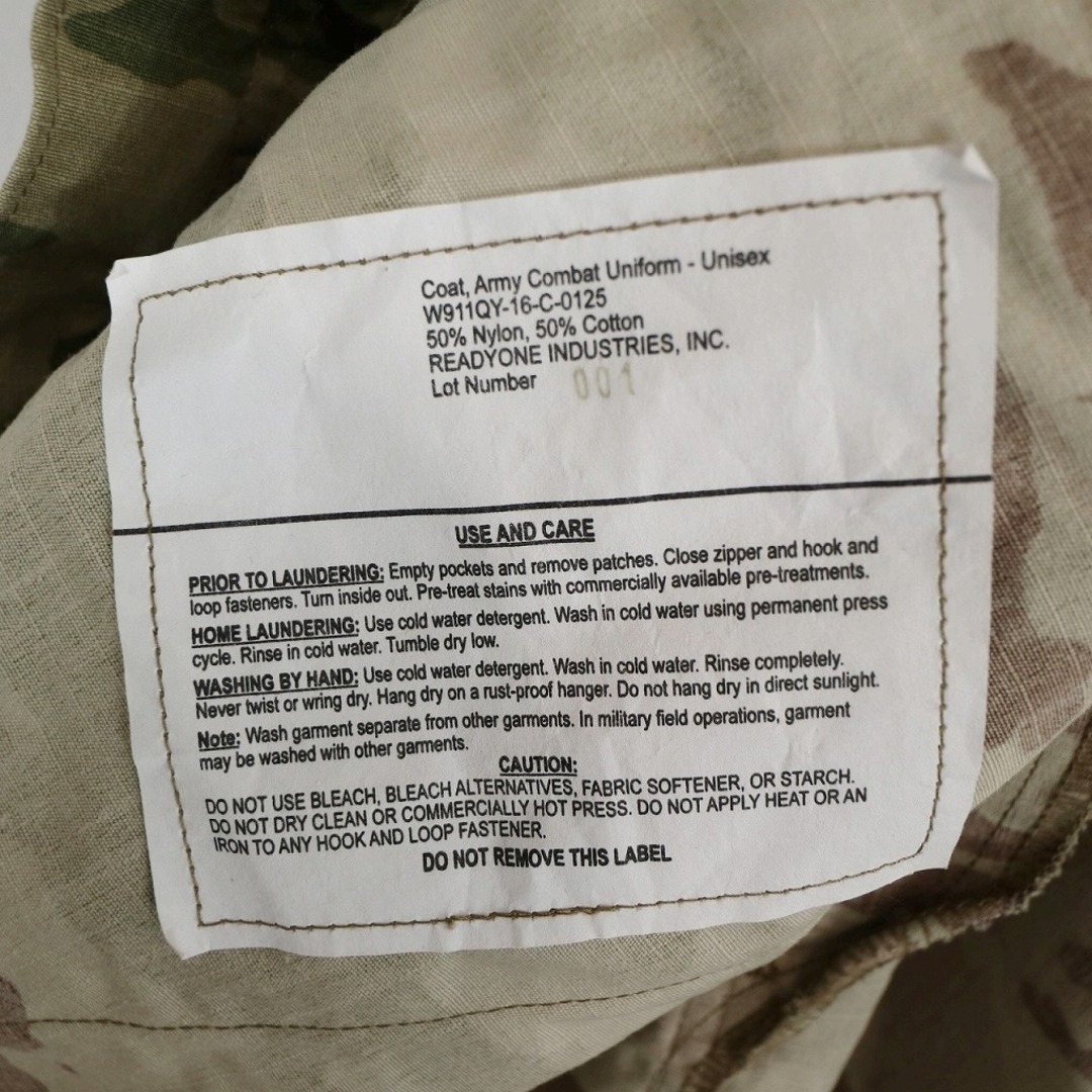 約63cm袖丈デッドストック 民間品 コンバットジャケット アメリカ軍 レプリカ マルチカム 迷彩柄 (ユニセックス M-R)   N5148