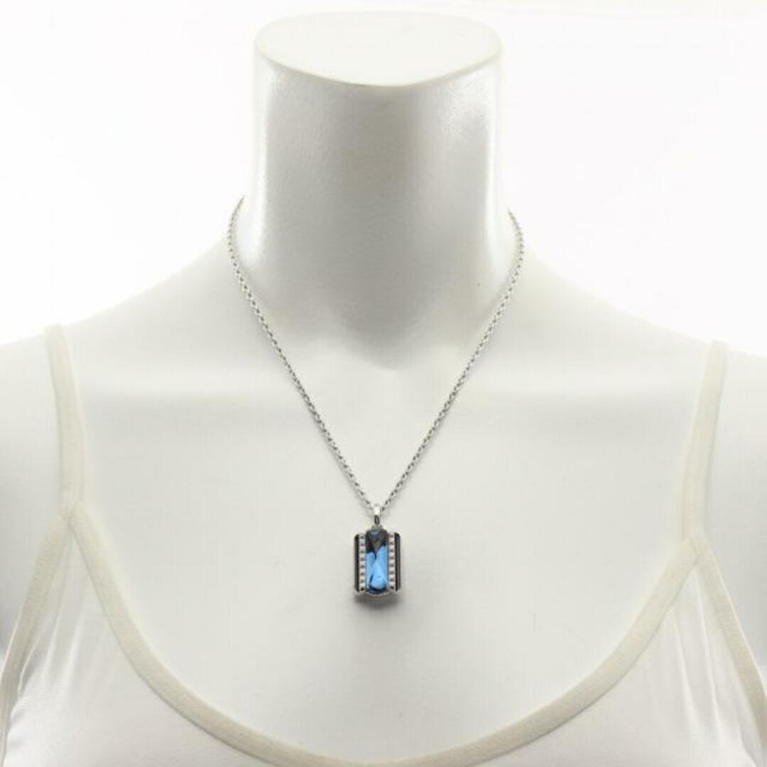 Baccarat(バカラ)の ネックレス SV925 クリスタル シルバー ブルー レディースのアクセサリー(ネックレス)の商品写真