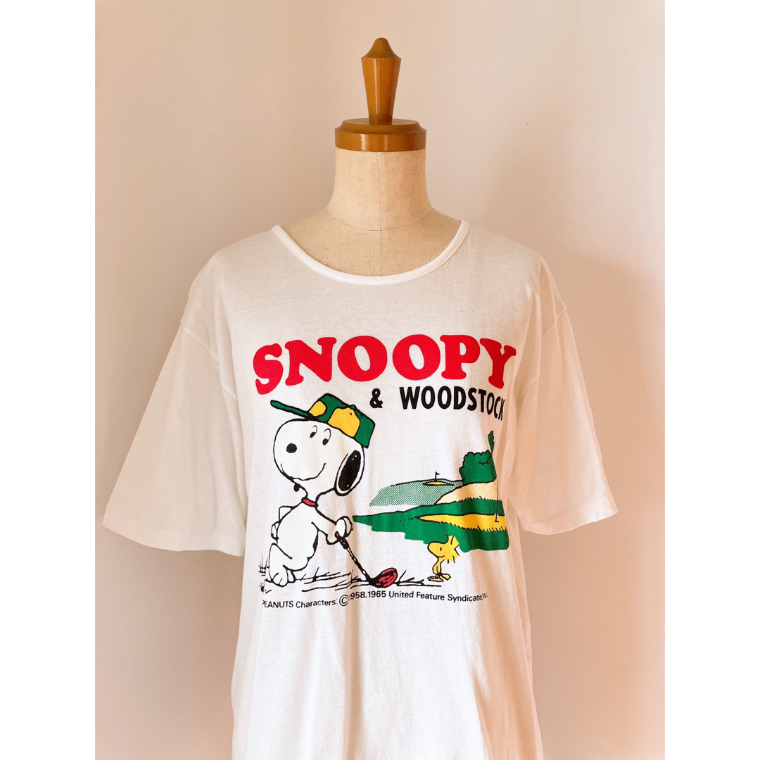 SNOOPY(スヌーピー)のused レトロ SNOOPY Tシャツ 古着 ヴィンテージ vintage レディースのトップス(Tシャツ(半袖/袖なし))の商品写真