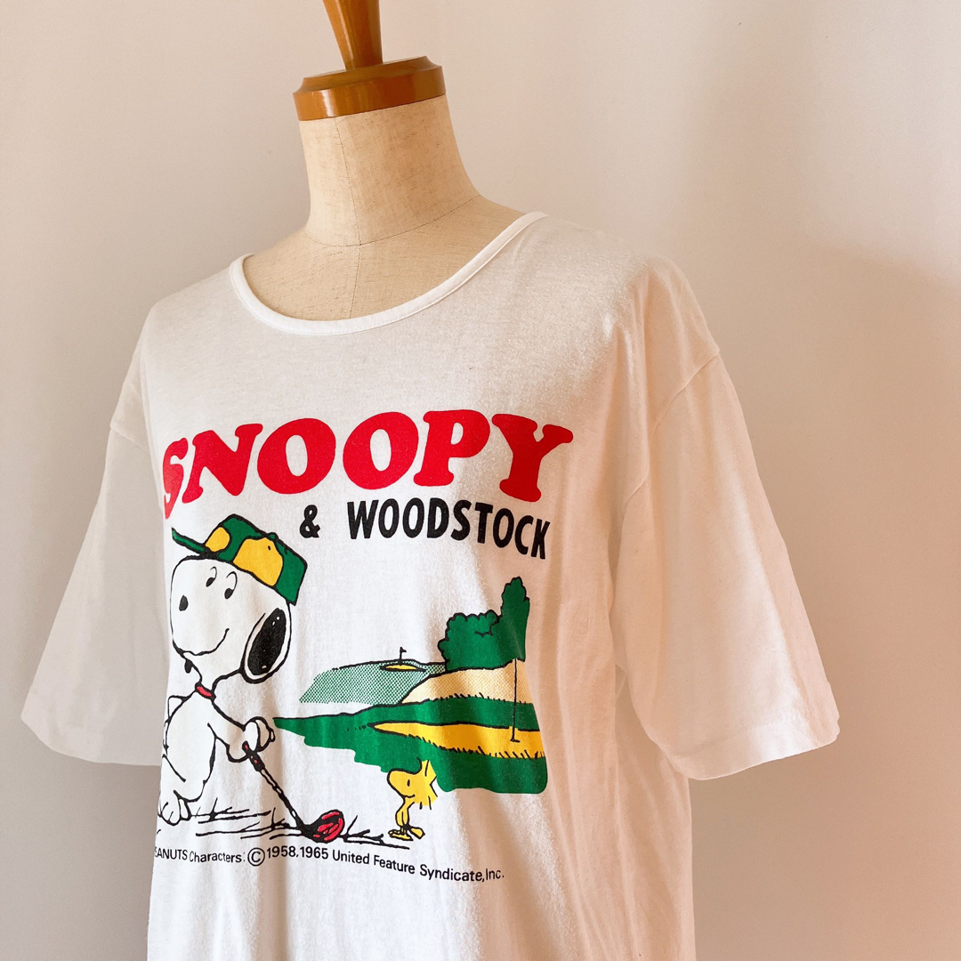 SNOOPY(スヌーピー)のused レトロ SNOOPY Tシャツ 古着 ヴィンテージ vintage レディースのトップス(Tシャツ(半袖/袖なし))の商品写真