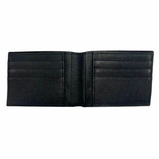 ⭐️良品⭐️ ブルガリ ロゴ レザー 二つ折り財布 ブラック