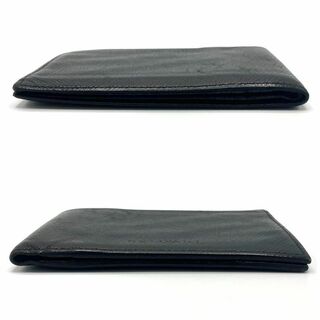 ⭐️良品⭐️ ブルガリ ロゴ レザー 二つ折り財布 ブラック
