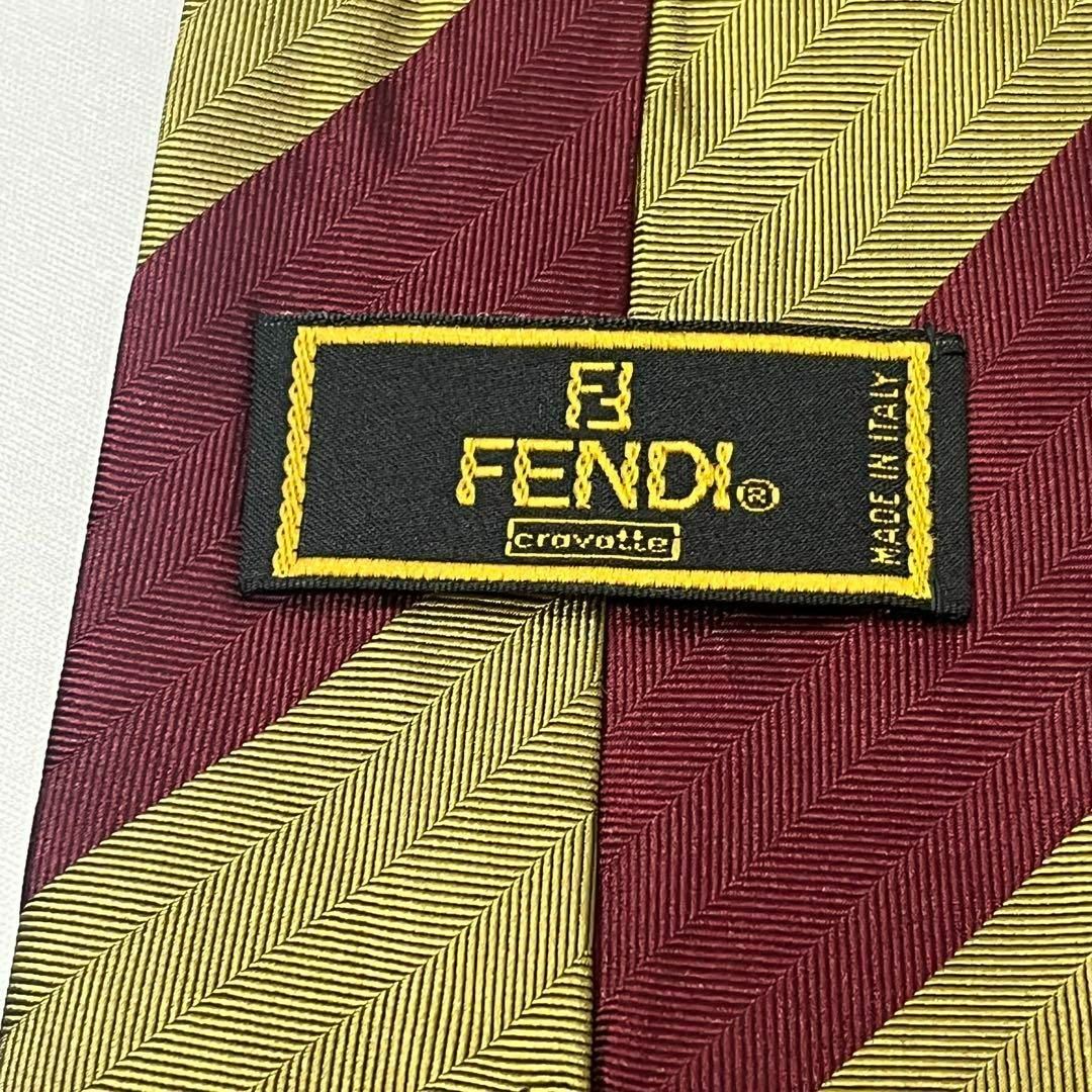 FENDI(フェンディ)のFENDI フェンディ　ストライプ　ネクタイ　シルク　スーツ　ビジネス　冠婚葬祭 メンズのファッション小物(ネクタイ)の商品写真