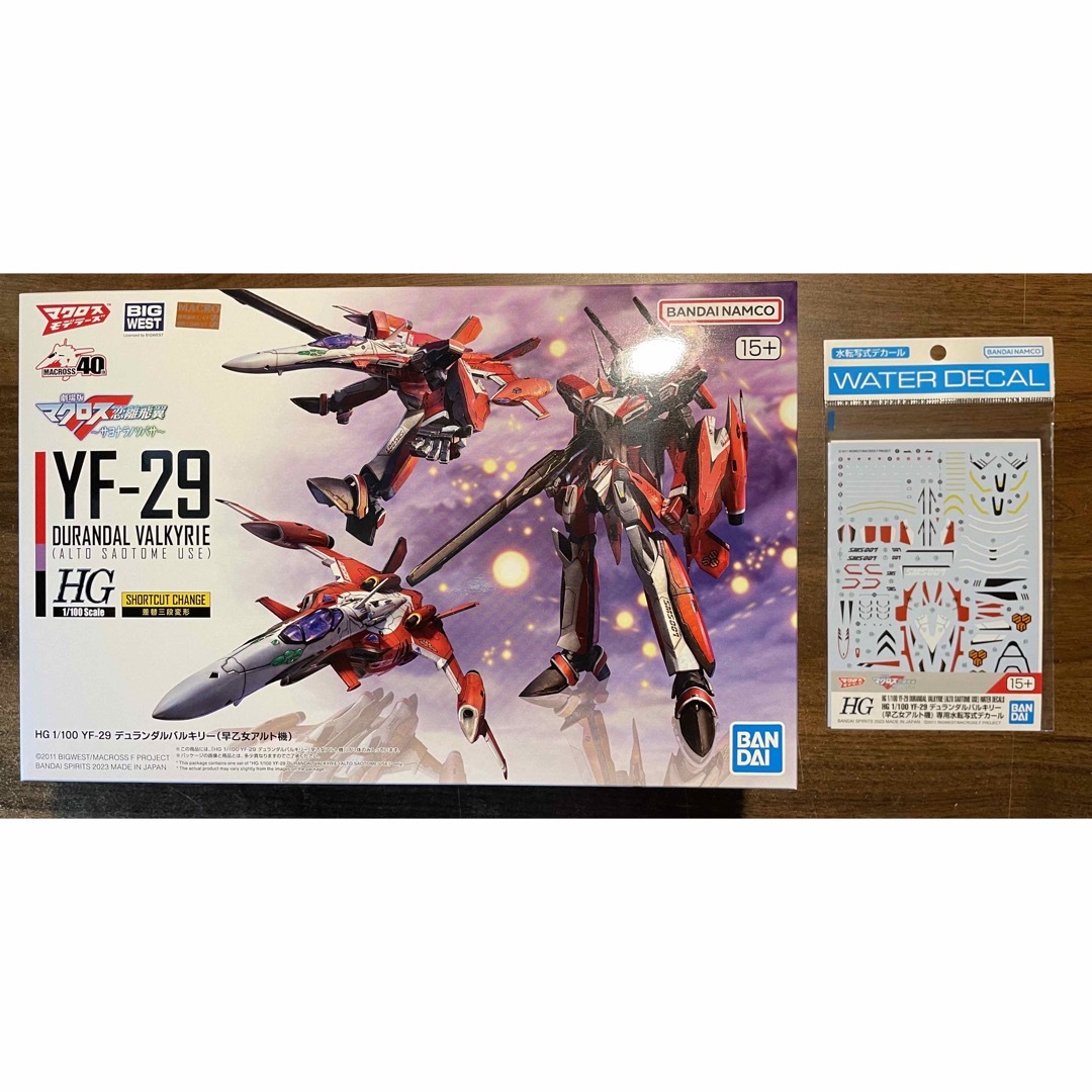 新品 マクロス HG YF-29 デュランダルバルキリー　デカールセット