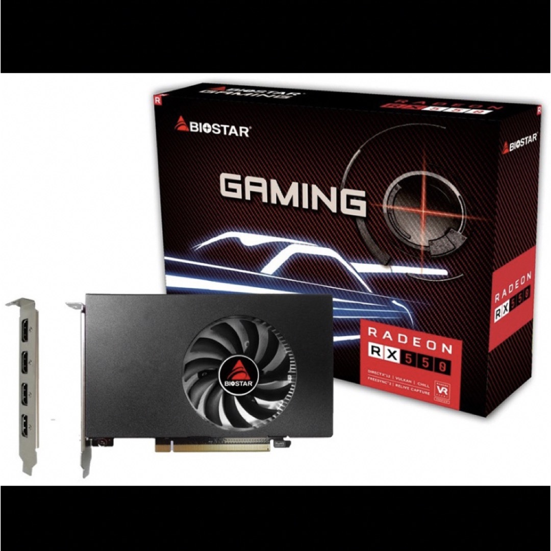 同梱不可】 BIOSTAR Radeon RX550 4GB VR GAMING - PC/タブレット