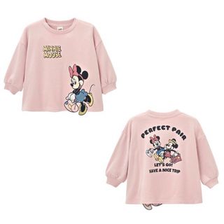 ディズニー(Disney)のリトシー　ミニー　100cm プルオーバー　しまむら　LITTC 長袖Tシャツ(Tシャツ/カットソー)