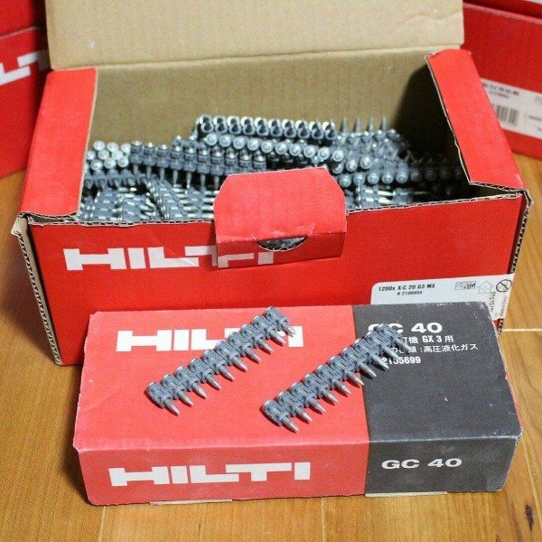 【未使用品】HILTI ヒルティ ノーマル20mm X-C 20 G3 MX ガスピン 1200本×6箱 ガス缶GC40付