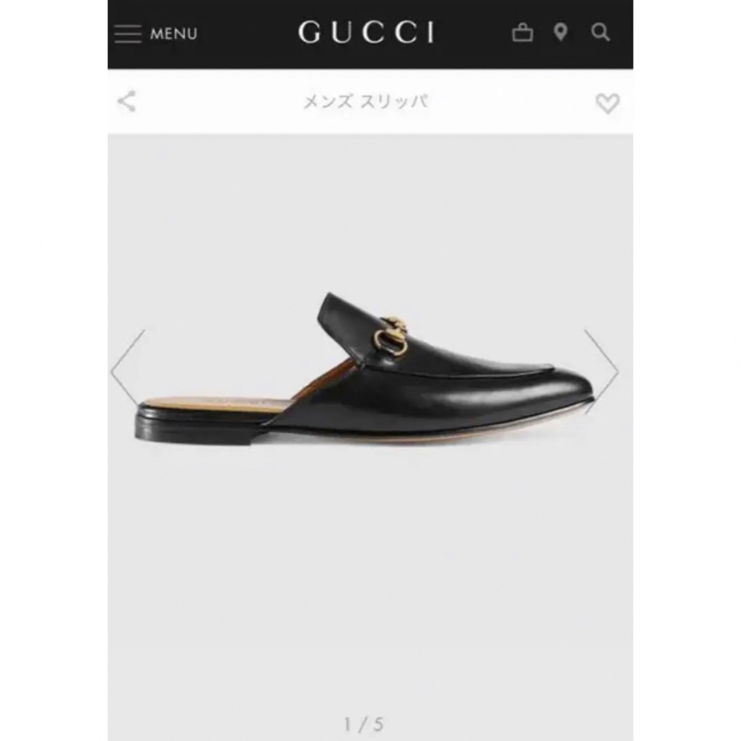 Gucci(グッチ)のGUCCI プリンスタウン　レザーサンダル メンズの靴/シューズ(スリッポン/モカシン)の商品写真