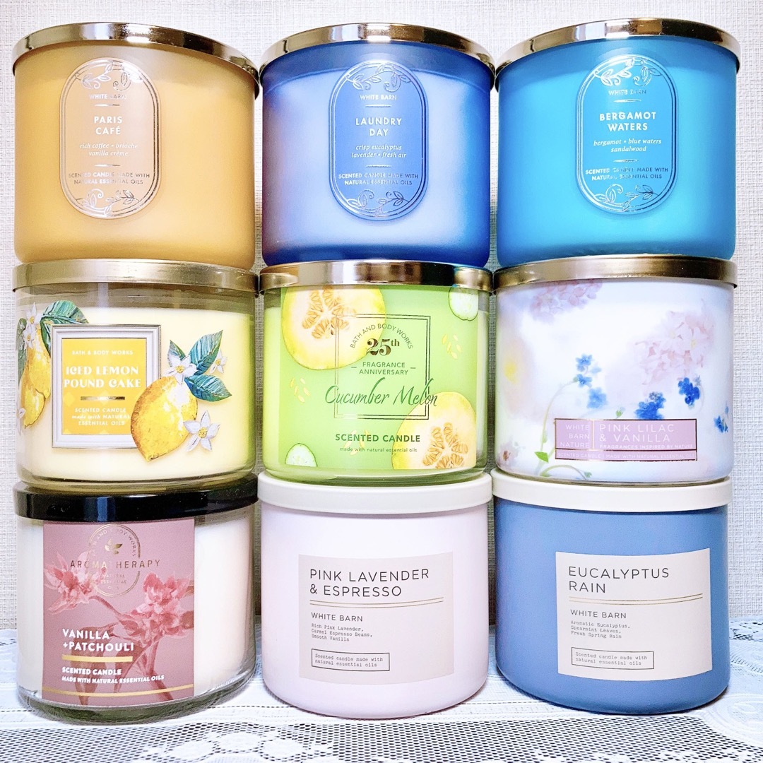 bath&body works 3芯キャンドル 9個 B