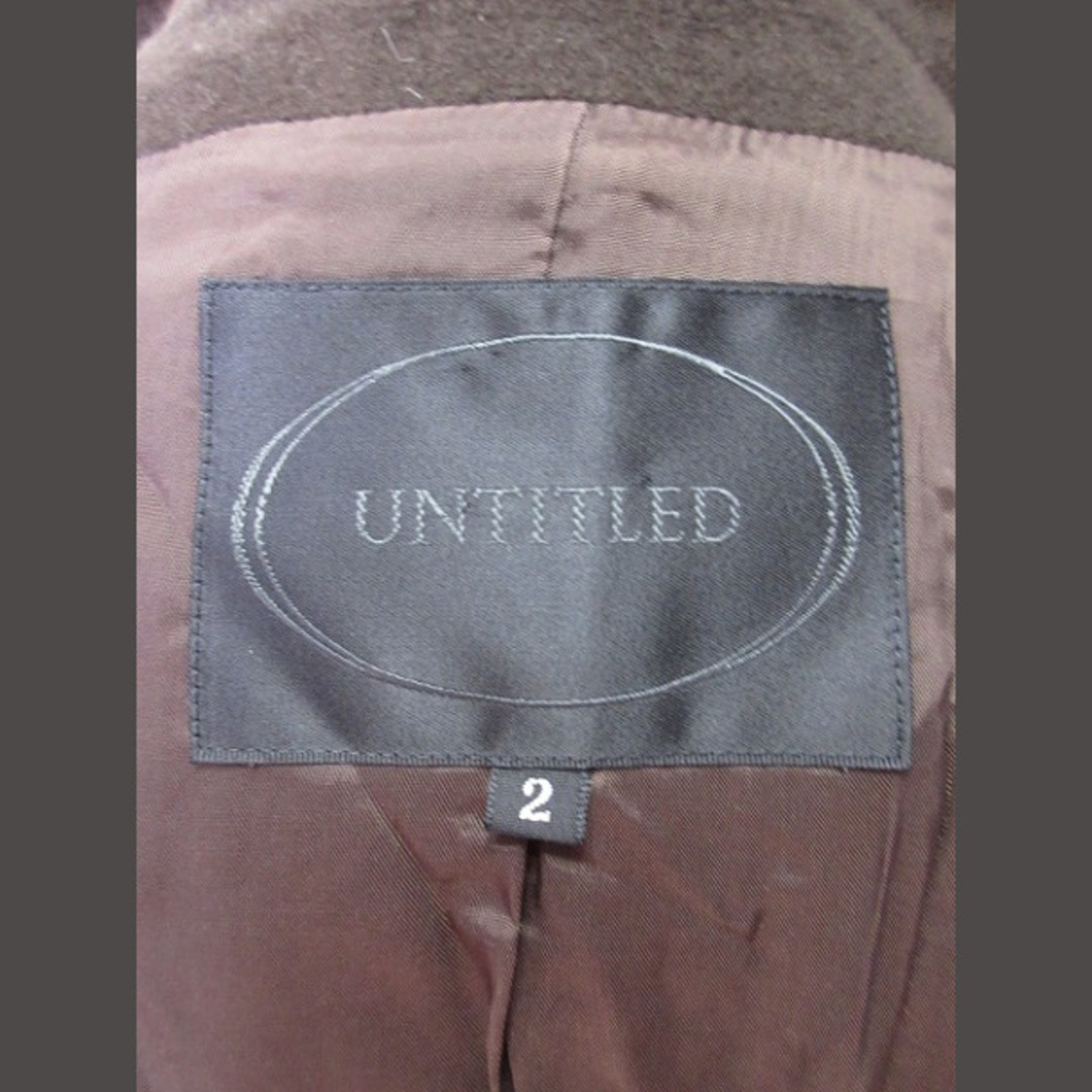 UNTITLED(アンタイトル)のアンタイトル UNTITLED Pコート ショート アンゴラ ウール ブラウン レディースのジャケット/アウター(ピーコート)の商品写真