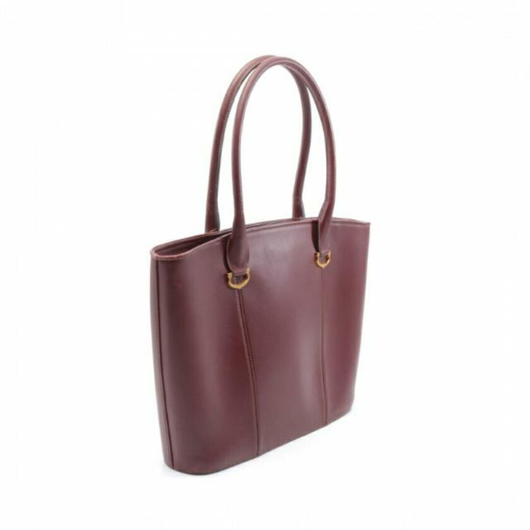 Cartier カルティエ レザー トートバッグ ショルダーバッグ ボルドーW49cmD13cmH29cm