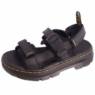 Dr.Martens ドクターマーチン LOGO STRAP SPORT SANDAL AW004 SH12V ロゴストラップスポーツサンダル シャークソール厚底ストラップサンダル ブラック レディース