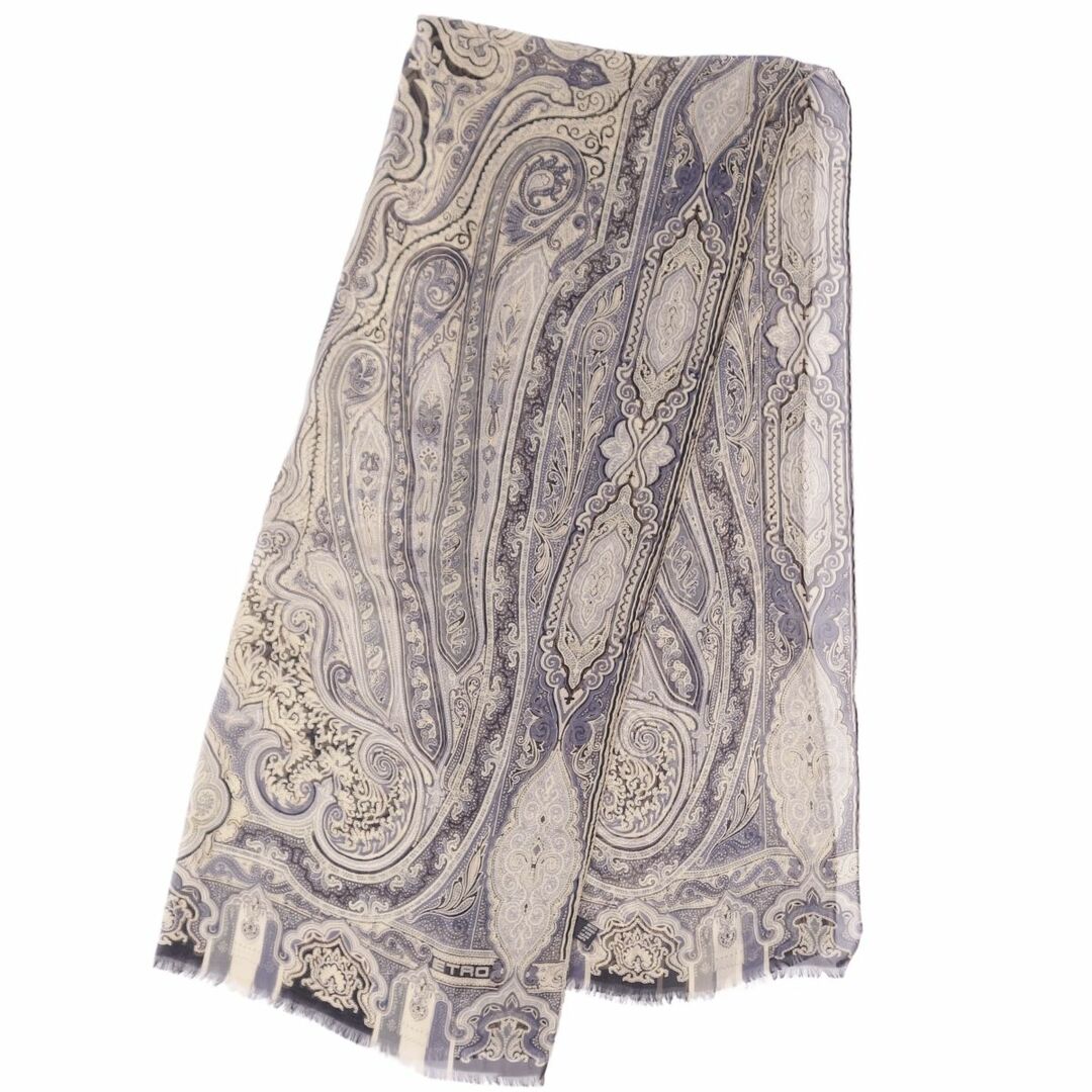 エトロ ETRO マフラー ストール 総柄 ペイズリー柄 シルク100