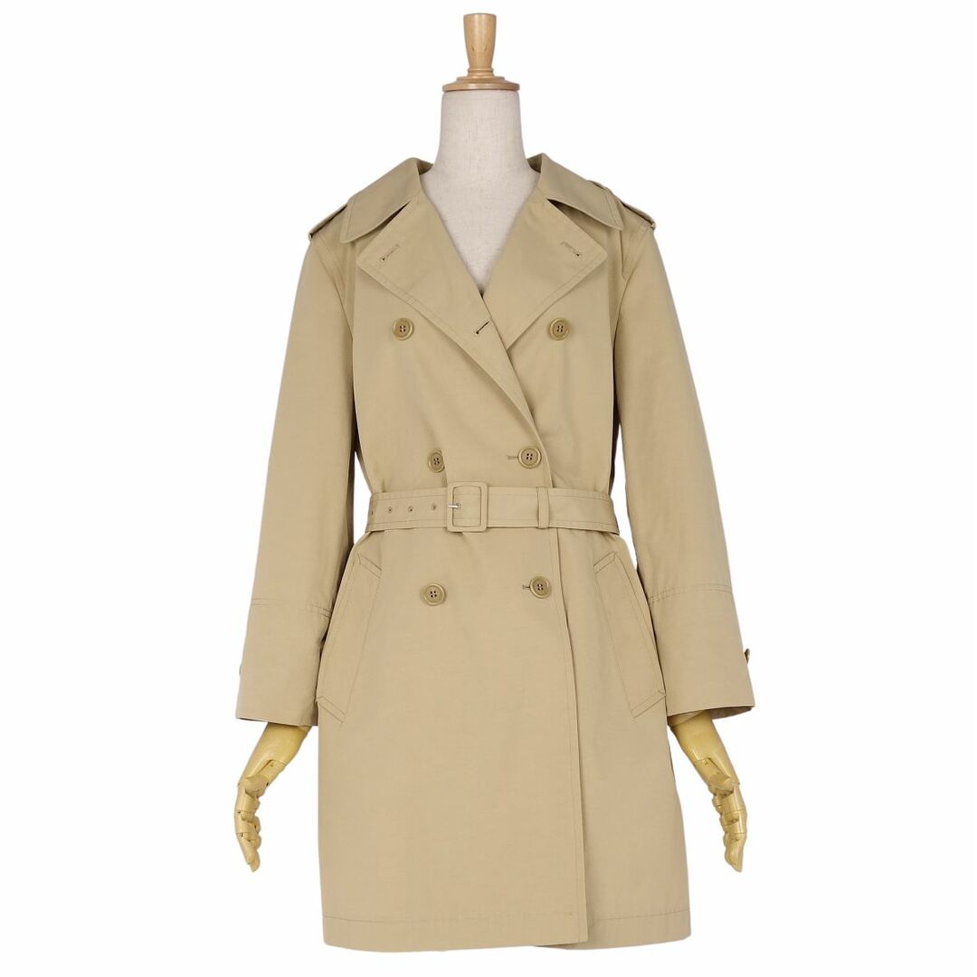 美品 プラダ PRADA コート トレンチコート ベルト付き 無地 アウター レディース 38(S相当) ベージュ 美品 プラダ PRADA コート トレンチコート ベルト付き 無地 アウター レディース 38(S相当) ベージュ