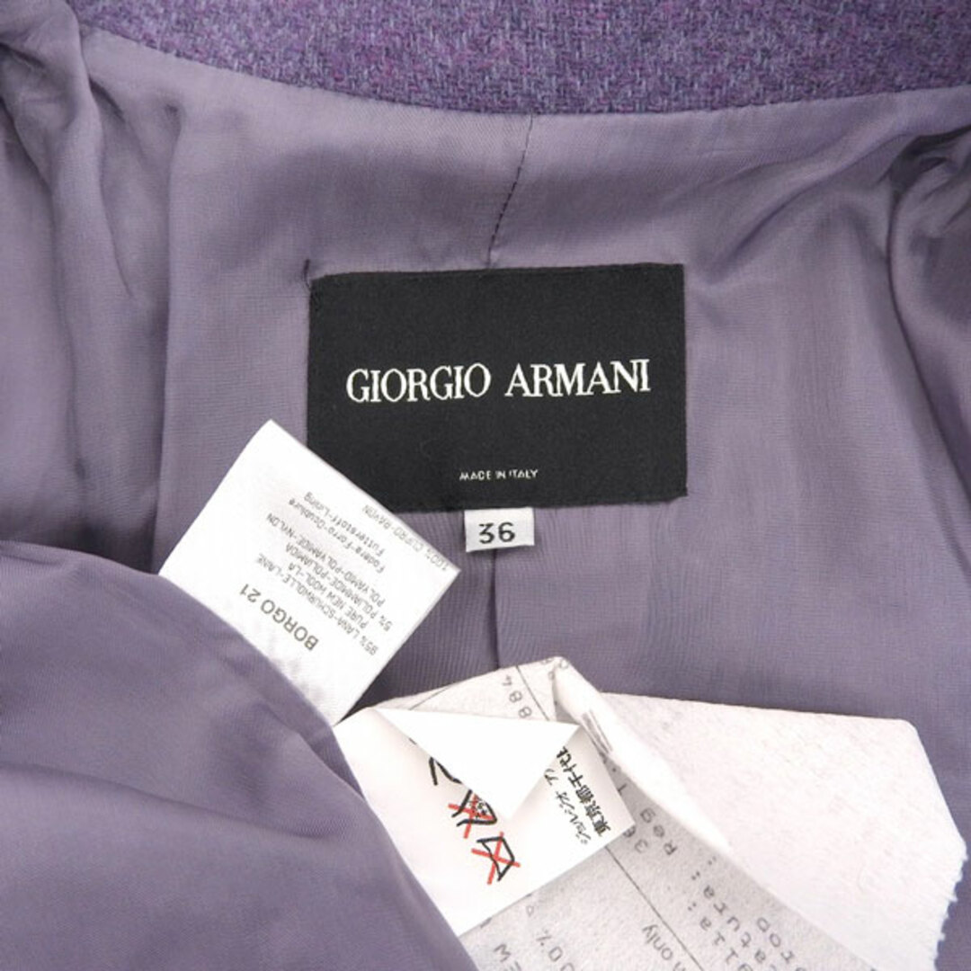 ジョルジオアルマーニ GIORGIO ARMANI ウール ジャケット レディース パープル size36 Y02130 7