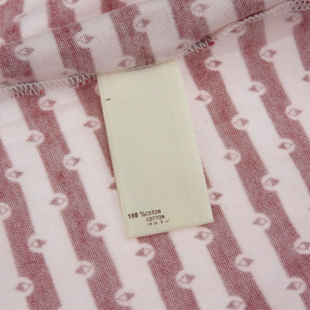 LOUIS VUITTON(ルイヴィトン)の美品 ルイヴィトン LOUIS VUITTON ボーダー コットン Tシャツ レディース レッド×ホワイト sizeS Y02164 レディースのトップス(Tシャツ(半袖/袖なし))の商品写真