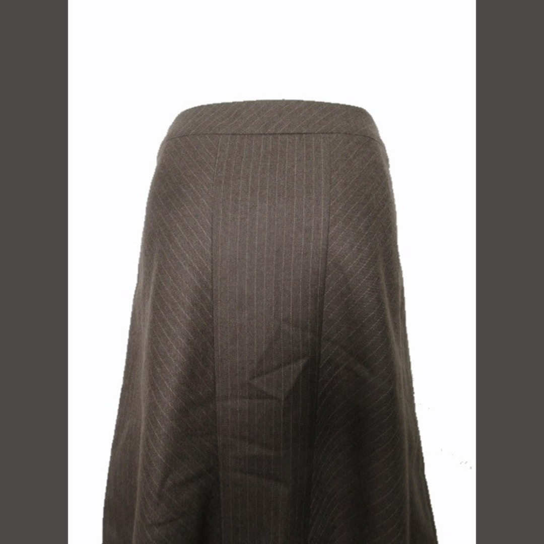 KEITH(キース)のキース KEITH ひざ丈 スカート ピンストライプ ウール 茶 レディースのスカート(ひざ丈スカート)の商品写真