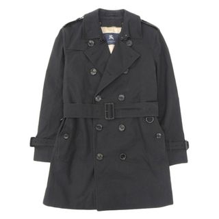 バーバリー(BURBERRY)のバーバリー BURBERRY コットン100% トレンチコート メンズ ブラック 黒 ライナー付 sizeL 三陽商会タグ Y02170(トレンチコート)