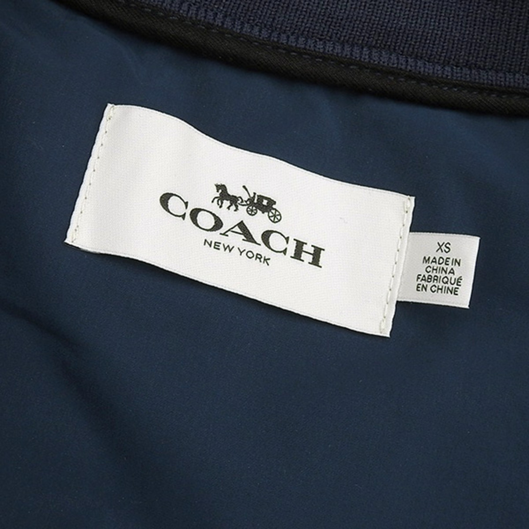 美品 コーチ COACH ジップアップ テープライン ブルゾン メンズ ネイビー sizeXS Y02179