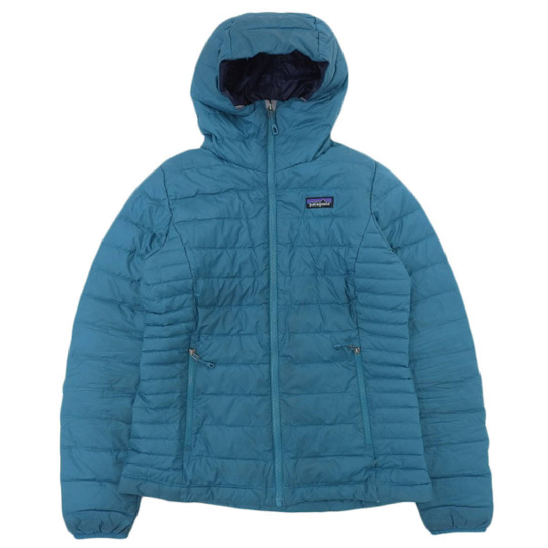 パタゴニア Patagonia ジップアップ ライトダウン ジャケット フード付 レディース ブルーグリーン系 sizeS STY84771 Y02258