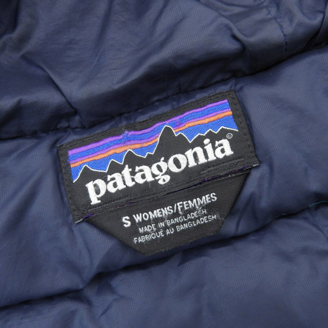 patagonia(パタゴニア)のパタゴニア Patagonia ジップアップ ライトダウン ジャケット フード付 レディース ブルーグリーン系 sizeS STY84771 Y02258 レディースのジャケット/アウター(ダウンジャケット)の商品写真