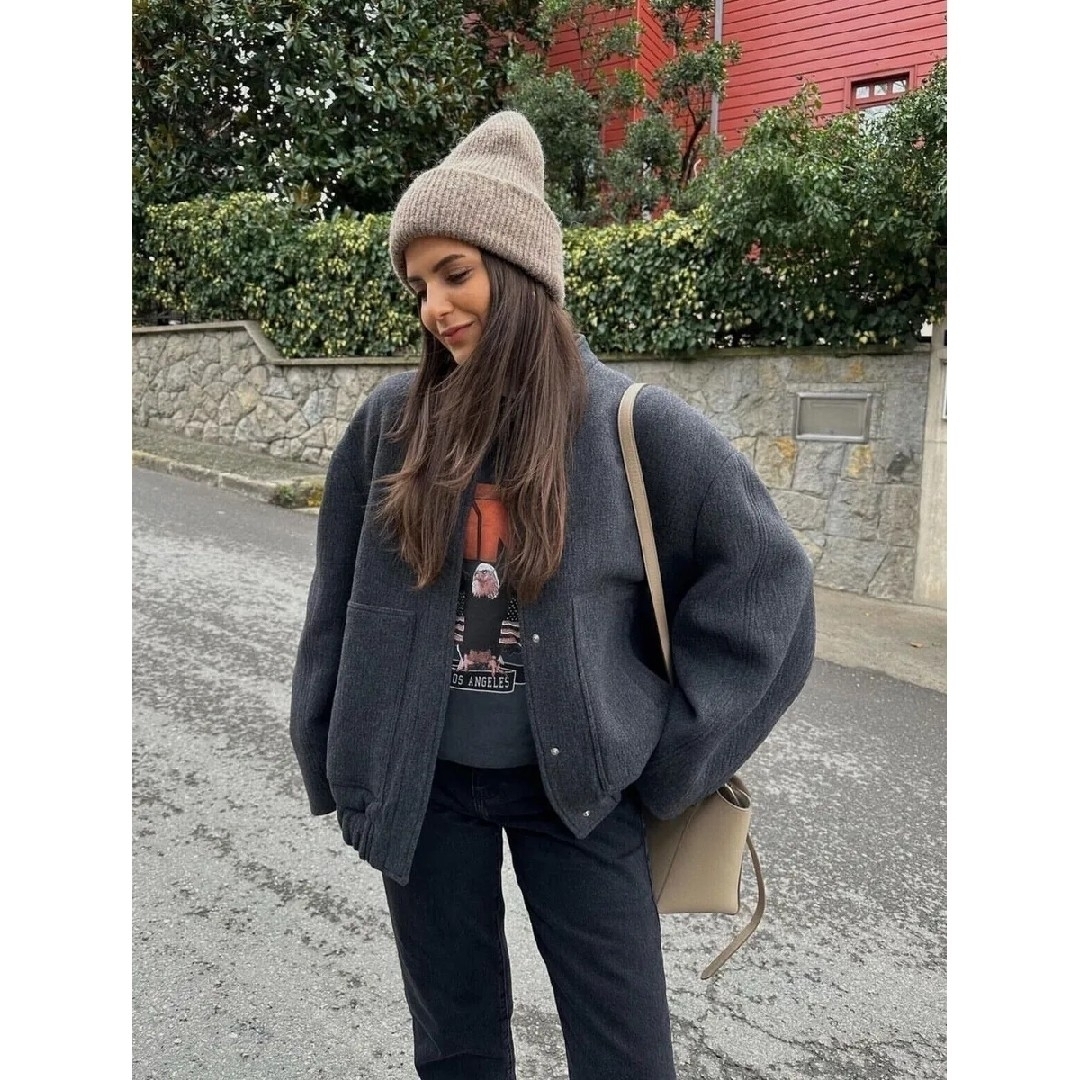 ZARA - ZARA ウールブレンド ボンバージャケット - LIMITED EDITIONの