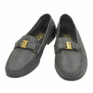 フェラガモ(Ferragamo)のフェラガモ Salvatore Ferragamo ヴァラ レザー ローファー ブラック size7EE Y02293(ローファー/革靴)