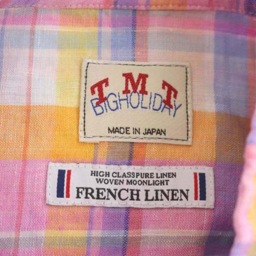 other(アザー)のティーエムティー TMT FRENCH LINEN チェック 半袖 シャツ S メンズのトップス(シャツ)の商品写真