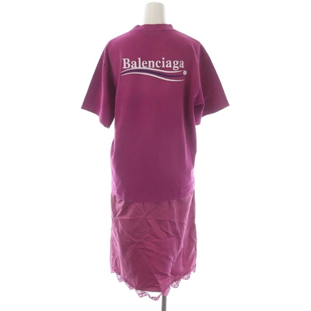 Balenciaga - バレンシアガ キャンペーンロゴ Tシャツ レース ドレス