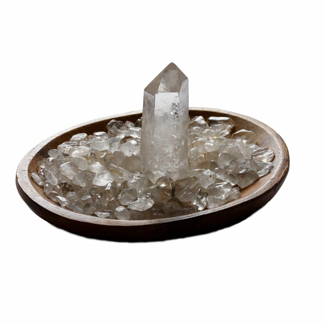 RELIGHT  天然石さざれ ×150g ・ 水晶ポイント磨き ・ オーバルプ