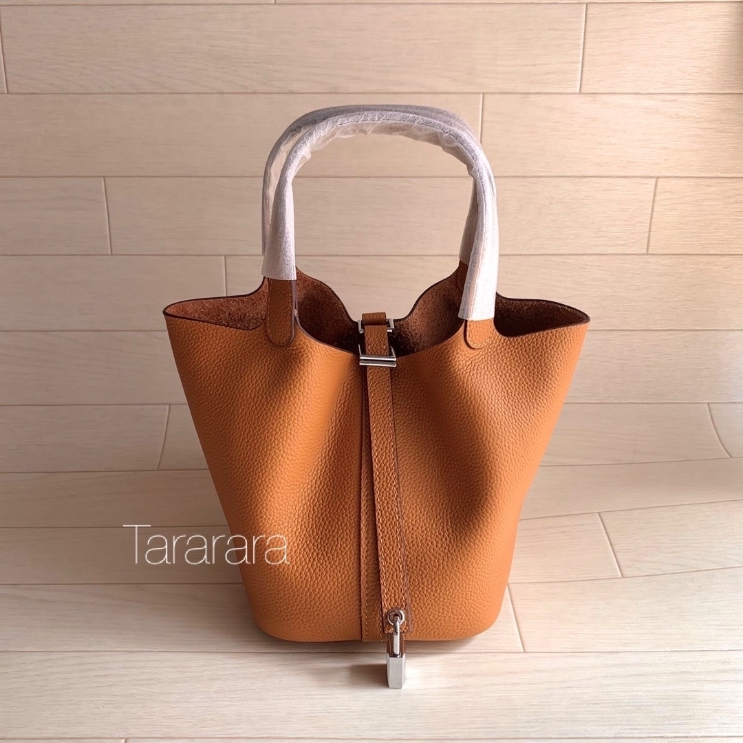 バケツバッグ●leather bucket bag キャメルS●本革