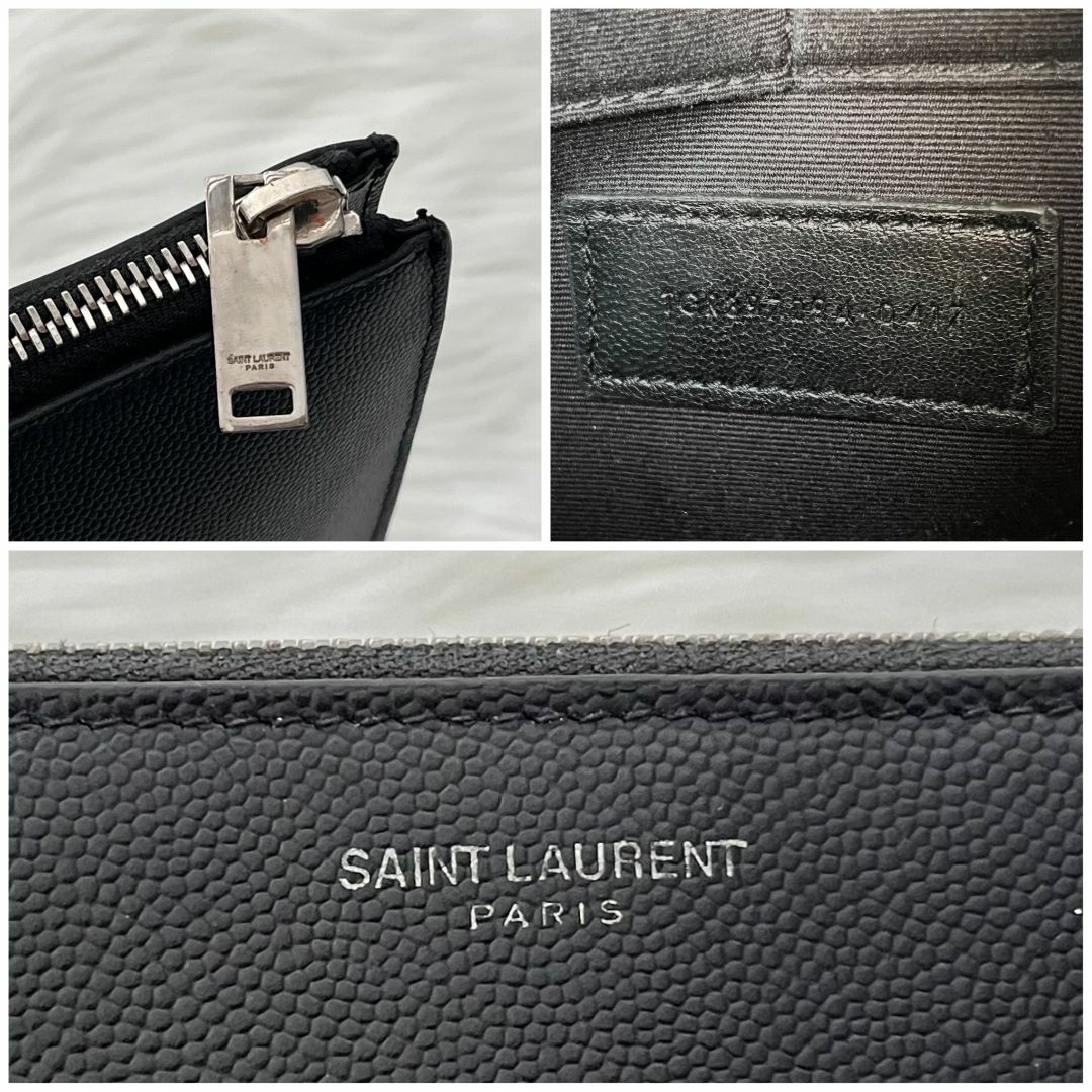 Saint Laurent(サンローラン)の【超極美品】サンローラン　クラッチバッグ　ブラック メンズのバッグ(セカンドバッグ/クラッチバッグ)の商品写真