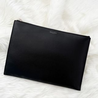 サンローラン(Saint Laurent)の【超極美品】サンローラン　クラッチバッグ　ブラック(セカンドバッグ/クラッチバッグ)