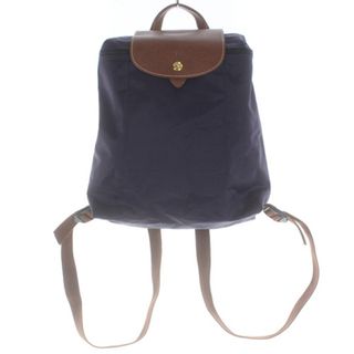 ロンシャン(LONGCHAMP)のロンシャン ロンシャン ルプリアージュ リュック 紫 パープル 茶色(リュック/バックパック)