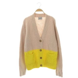 レイチェルコーミー(Rachel Comey)のレイチェルコーミー バイカラー シャギー カーディガン ニット 長袖 S ピンク(カーディガン)