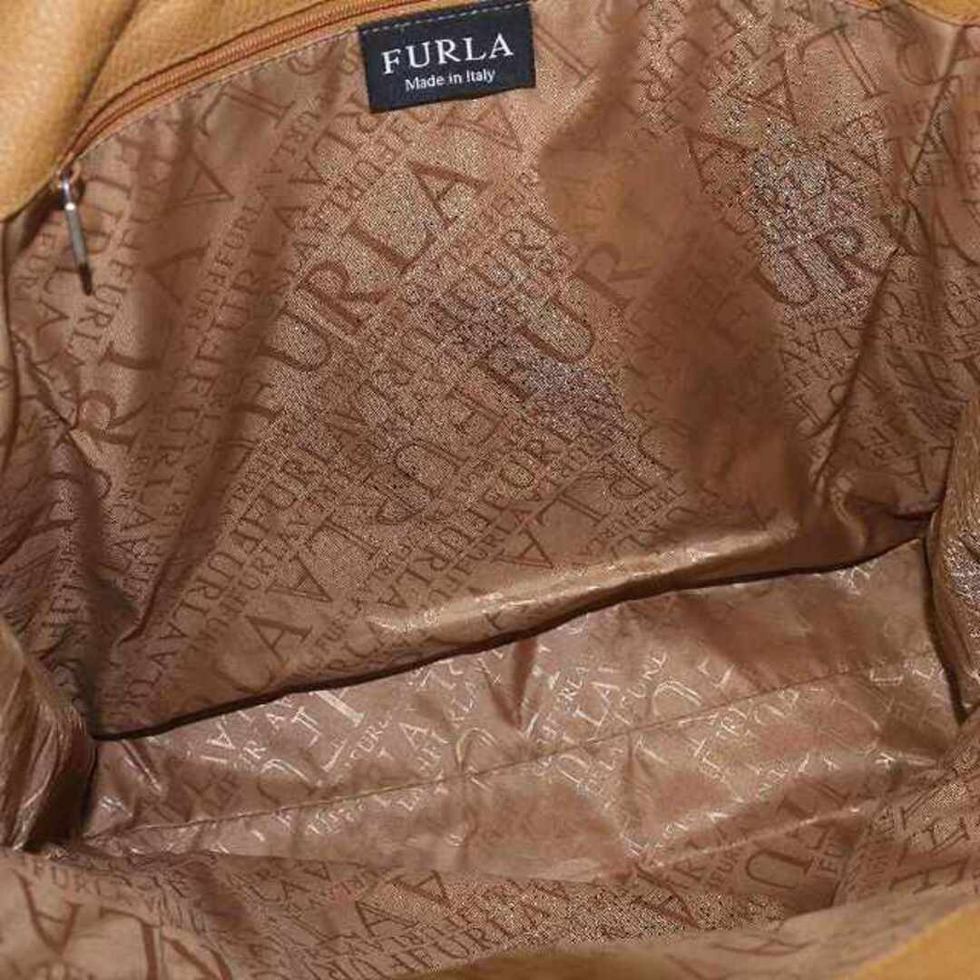 フルラ FURLA トートバッグ レザー ロゴ エンボス 茶色 ブラウン 5