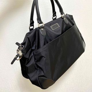 ✨新品、未使用✨アニエスベー ボヤージュ 2way ナイロン 黒 南京錠 鍵