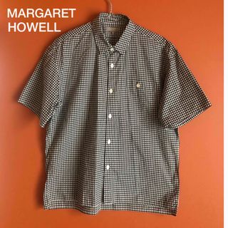 マーガレットハウエル(MARGARET HOWELL)の美品 MARGARET HOWELL ギンガム チェック オーバーサイズ シャツ(シャツ)