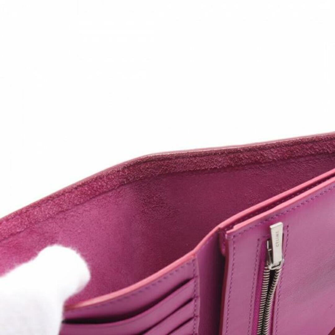 Medium Strap Wallet ミディアム ストラップ ウォレット 二つ折り財布 レザー ピンクパープル