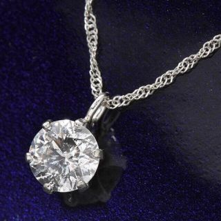 新品☆0.4ct 天然 一粒 ダイヤモンド ネックレス プラチナ チェーン(ネックレス)