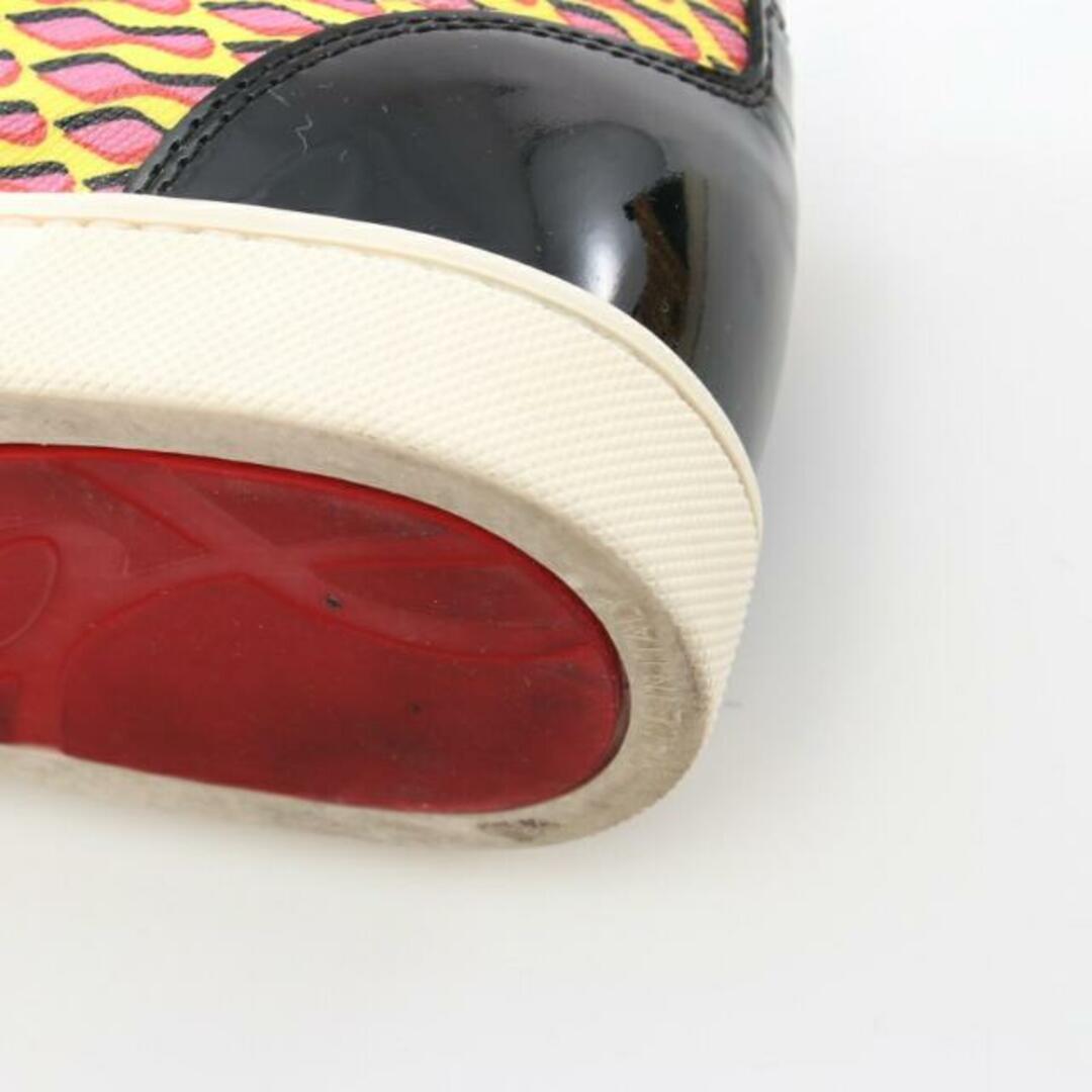 Christian Louboutin(クリスチャンルブタン)のLOUIS JUNIOR SPIKES スニーカー PVC エナメルレザー イエロー ピンク マルチカラー スパイクスタッズ レディースの靴/シューズ(スニーカー)の商品写真