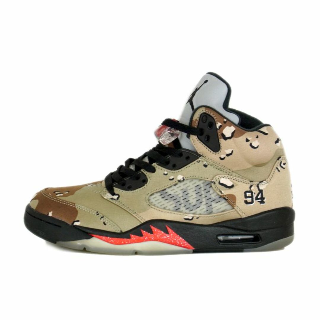 ナイキNIKE×シュプリームSupreme■AIR JORDAN5スニーカーベージュ×ブラウンサイズ