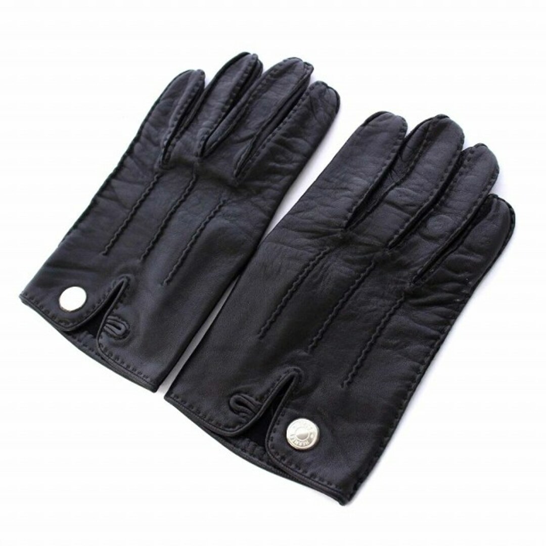 Hermes - エルメス HERMES セリエ 手袋 レザーグローブ 7.5 黒