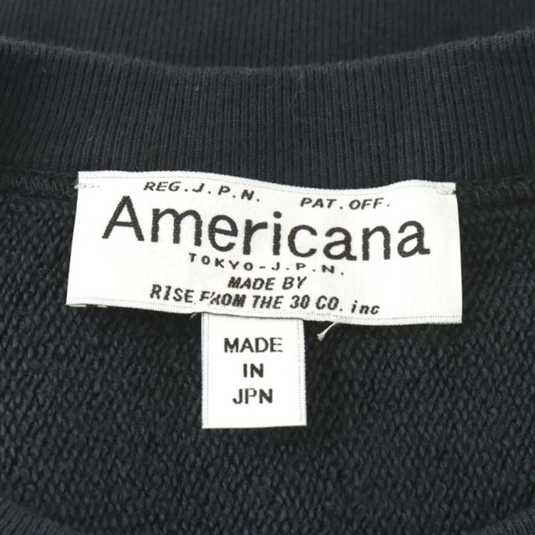 AMERICANA(アメリカーナ)のアメリカーナ スウェット トレーナー ロゴ刺繍 長袖 コットン チャコールグレー レディースのトップス(トレーナー/スウェット)の商品写真