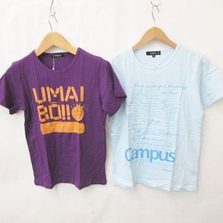 アザー(other)のダブルフォーカス Tシャツ 2枚セット Campas 半袖 パープル ブルー S(Tシャツ/カットソー(半袖/袖なし))