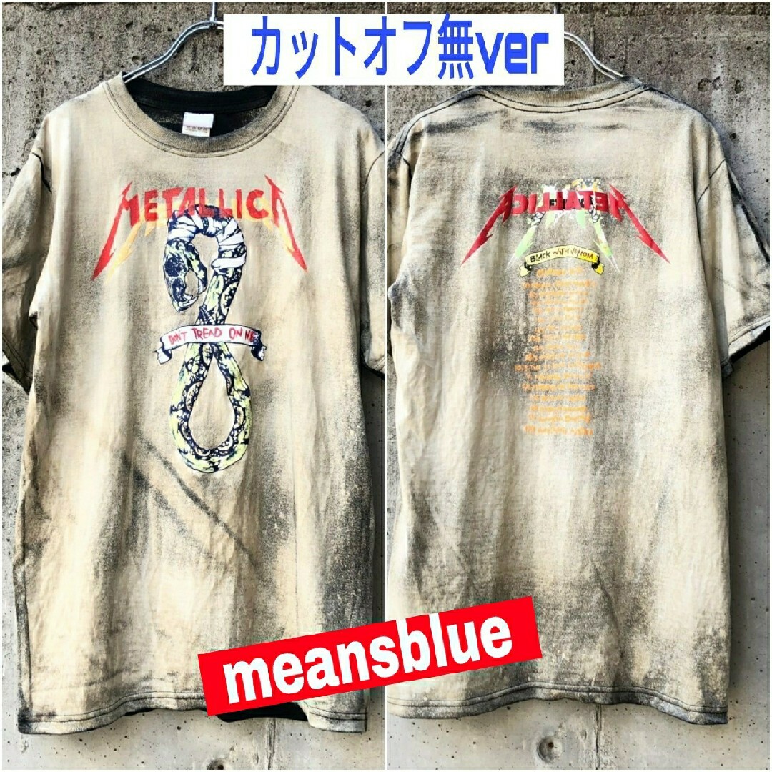 ONE OK ROCK(ワンオクロック)のカットオフM◇ 渚園 メタリカ ブリーチ T-shirt メンズのトップス(Tシャツ/カットソー(半袖/袖なし))の商品写真