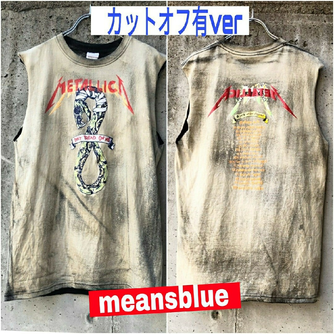ONE OK ROCK(ワンオクロック)のカットオフM◇ 渚園 メタリカ ブリーチ T-shirt メンズのトップス(Tシャツ/カットソー(半袖/袖なし))の商品写真
